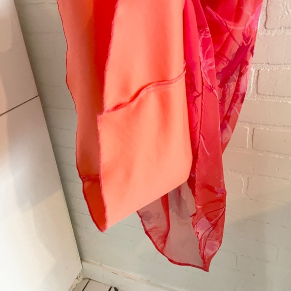 Vintage Vibrant Red and Pink Midi Dress - Picture 6 of 13